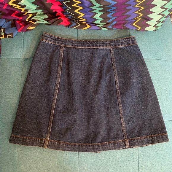 Topshop Denim Button Up Skirt - Picture 5 of 5